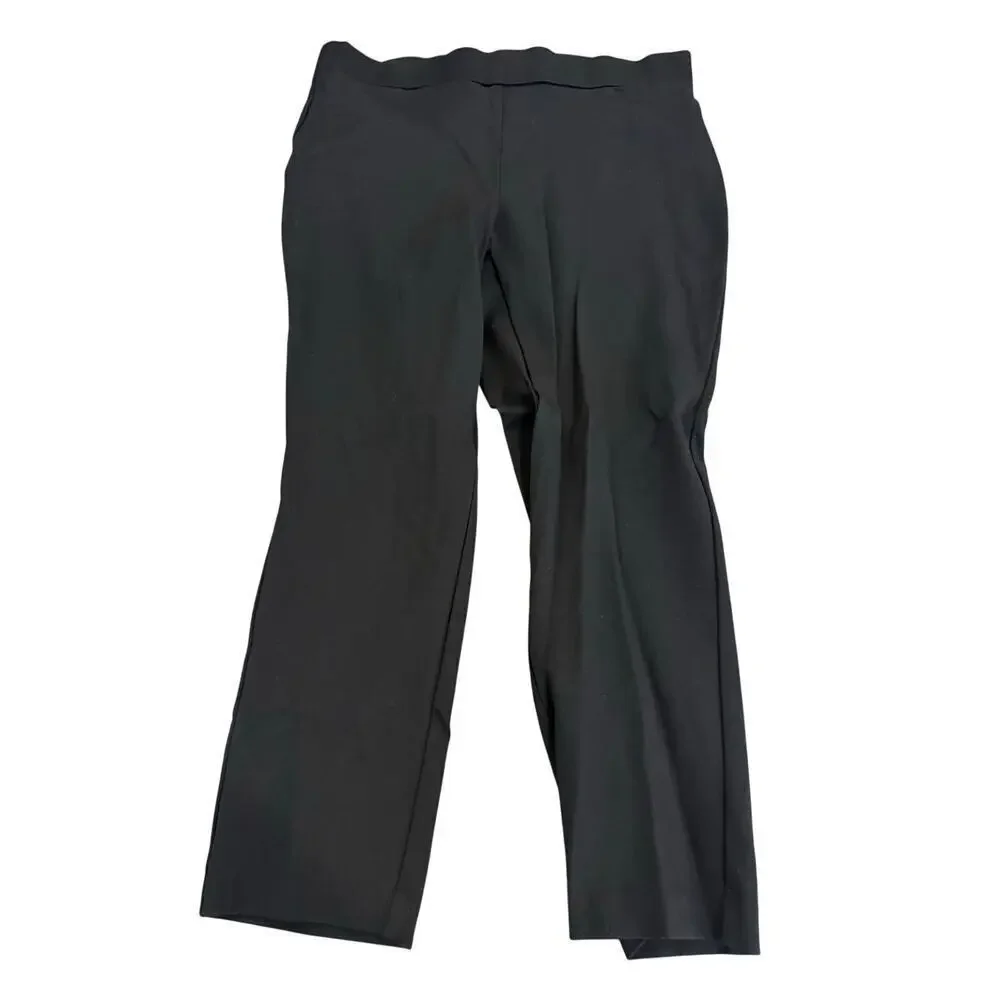 MICHAEL KORS Black Cropped Pants Women size XL Casual Basic Classic